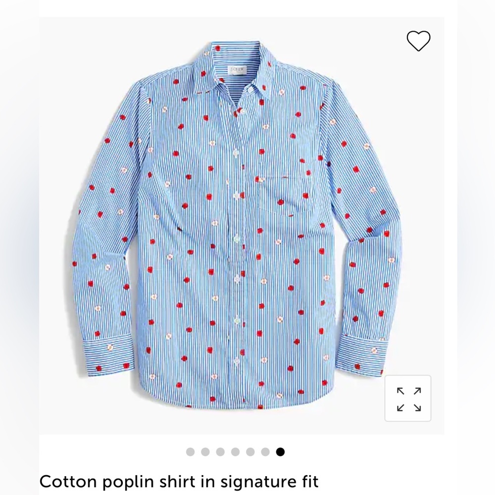 Cotton poplin shirt in signature fit. Petite Medium